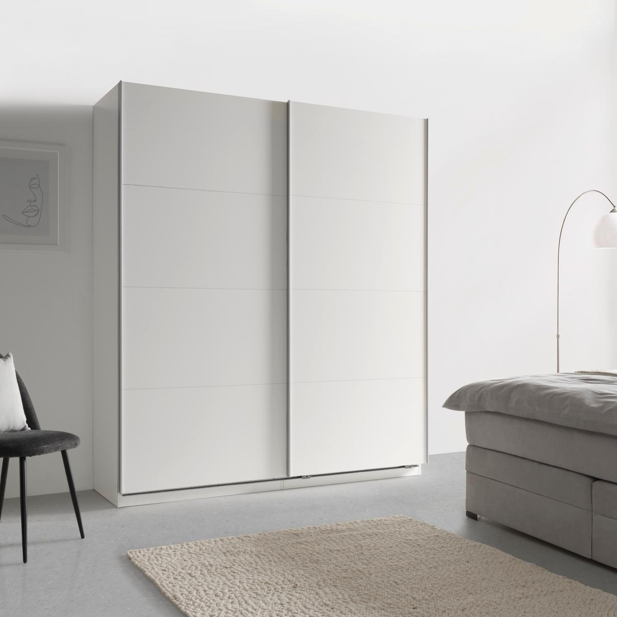 Schwebetürenschrank B: 182cm Ondega Weiß - Weiß, KONVENTIONELL, Holzwerkstoff (182/210/61cm) - Ondega