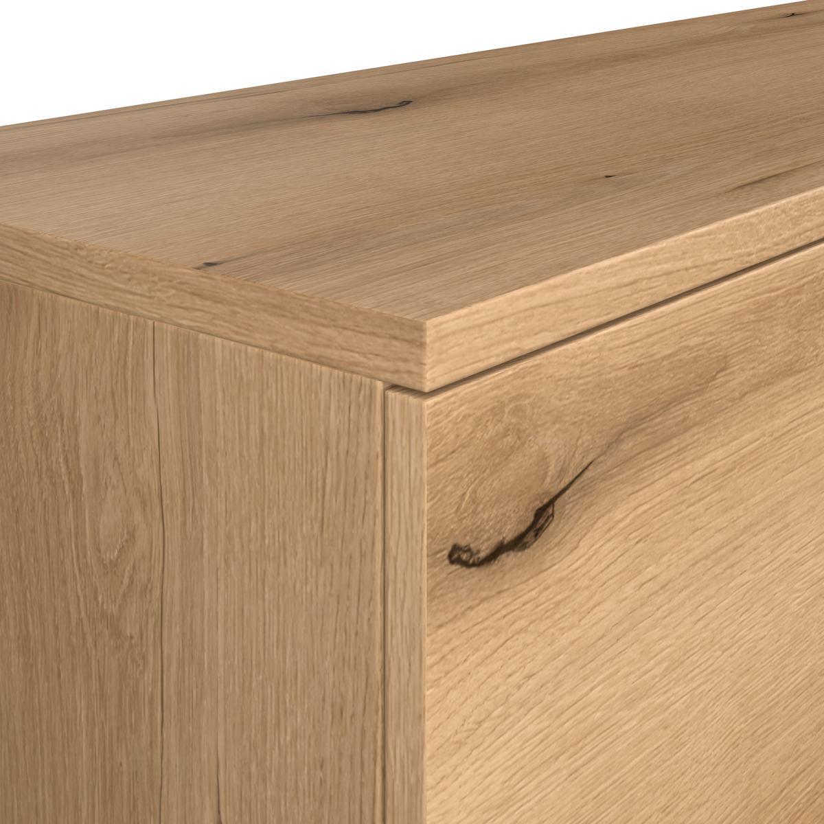 TV-Lowboard Venedig NEW Eichefarben/Kaschmir B: 140 cm - Kaschmir/Eichefarben, MODERN, Holzwerkstoff (140/47/40cm)