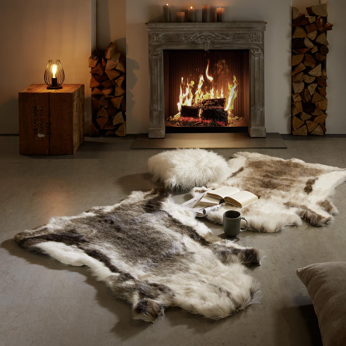 UMĚLÁ KOŽEŠINA Rudolf, 90/110cm, šedá - šedá, Moderní, kožešina/textil (90/110cm) - Modern Living