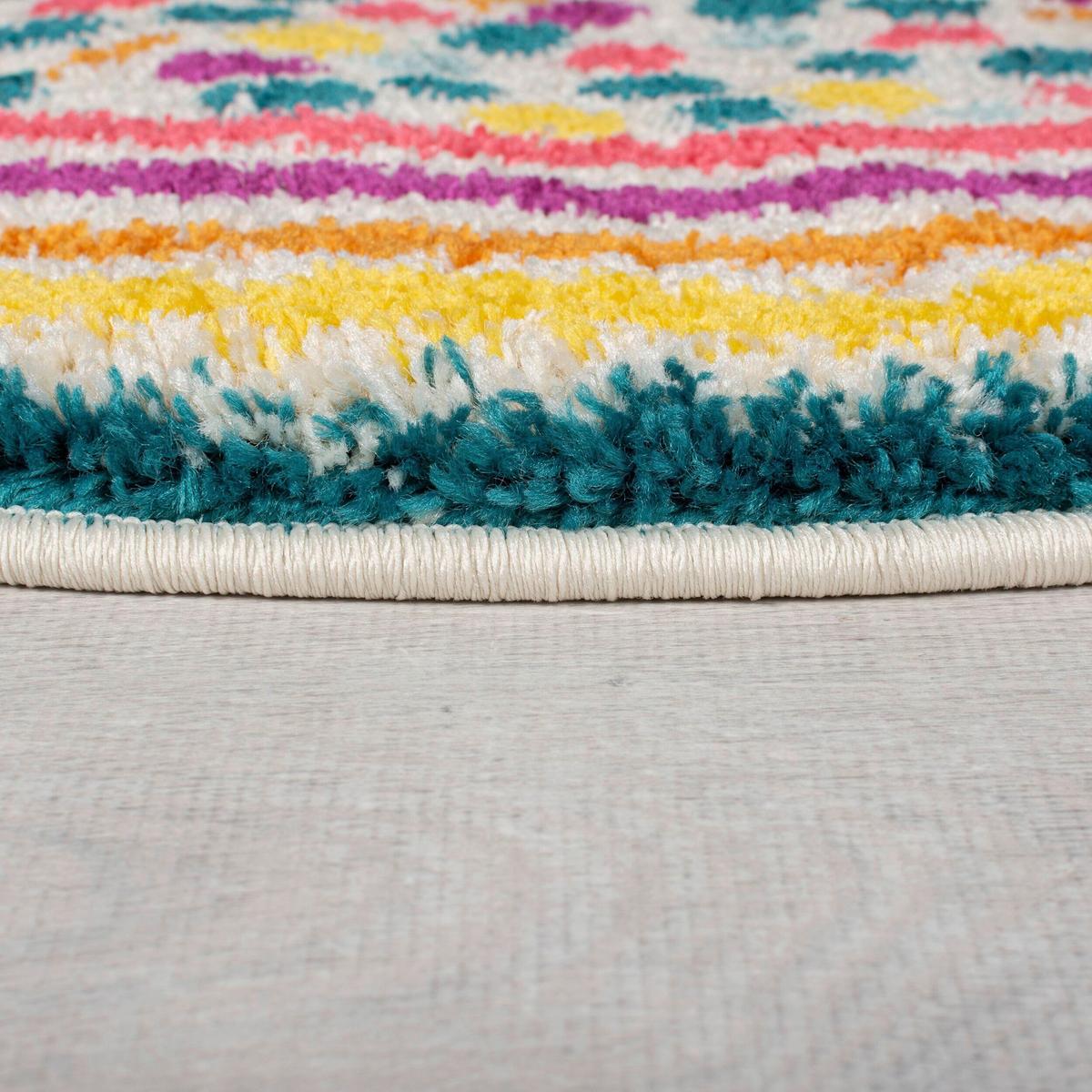 Webteppich Rainbow Spot Shaggy M 100x100 - Multicolor, Basics, Textil (100cm)