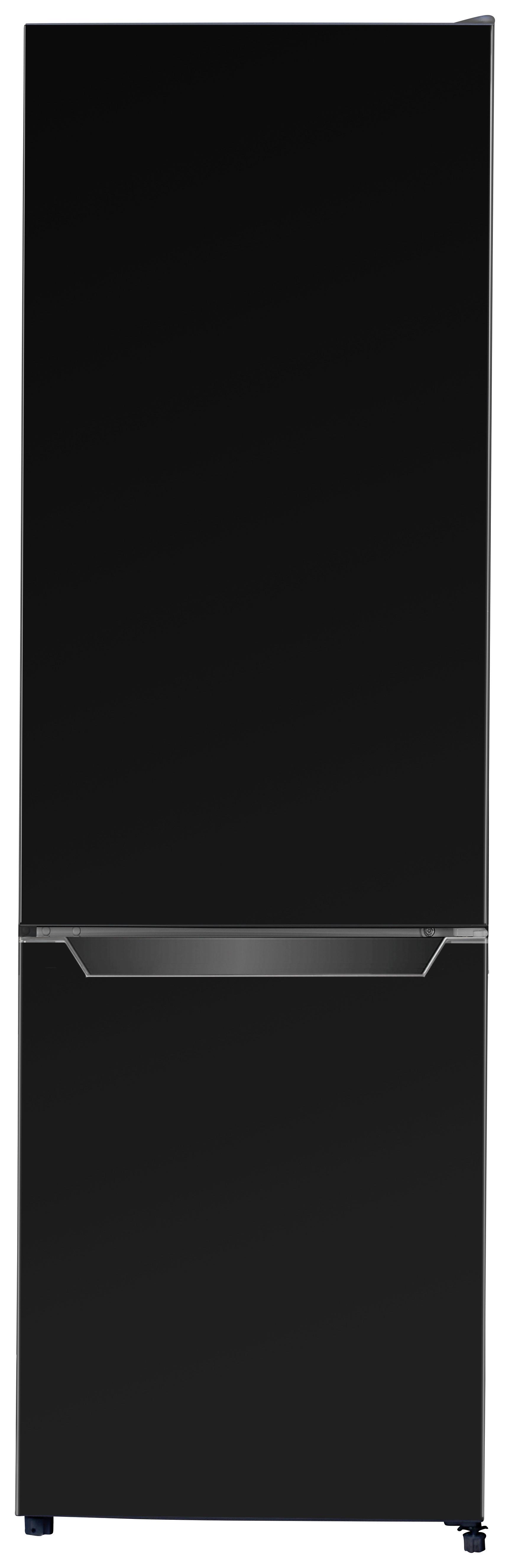 KÜHL-GEFRIER-KOMBINATION Schwarz B: 54cm - Schwarz, Basics, Glas/Kunststoff (54/176/55cm) - Respekta