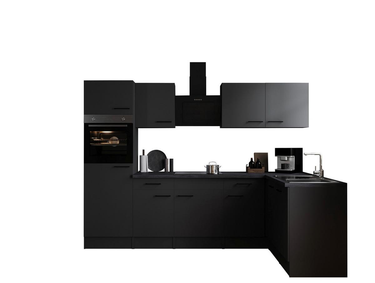 Eckküche Oliver Dunkelgrau S: 280x172cm - Dunkelgrau/Grau, Design, Holzwerkstoff (280/172cm) - Respekta