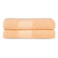 Duschtuchset Peach Koralle/Orange 70x140 cm - Basics, Textil (70/140cm)