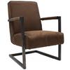 Sessel Tyler - Schwarz/Braun, LIFESTYLE, Textil/Metall (62/84/70cm) - MID.YOU