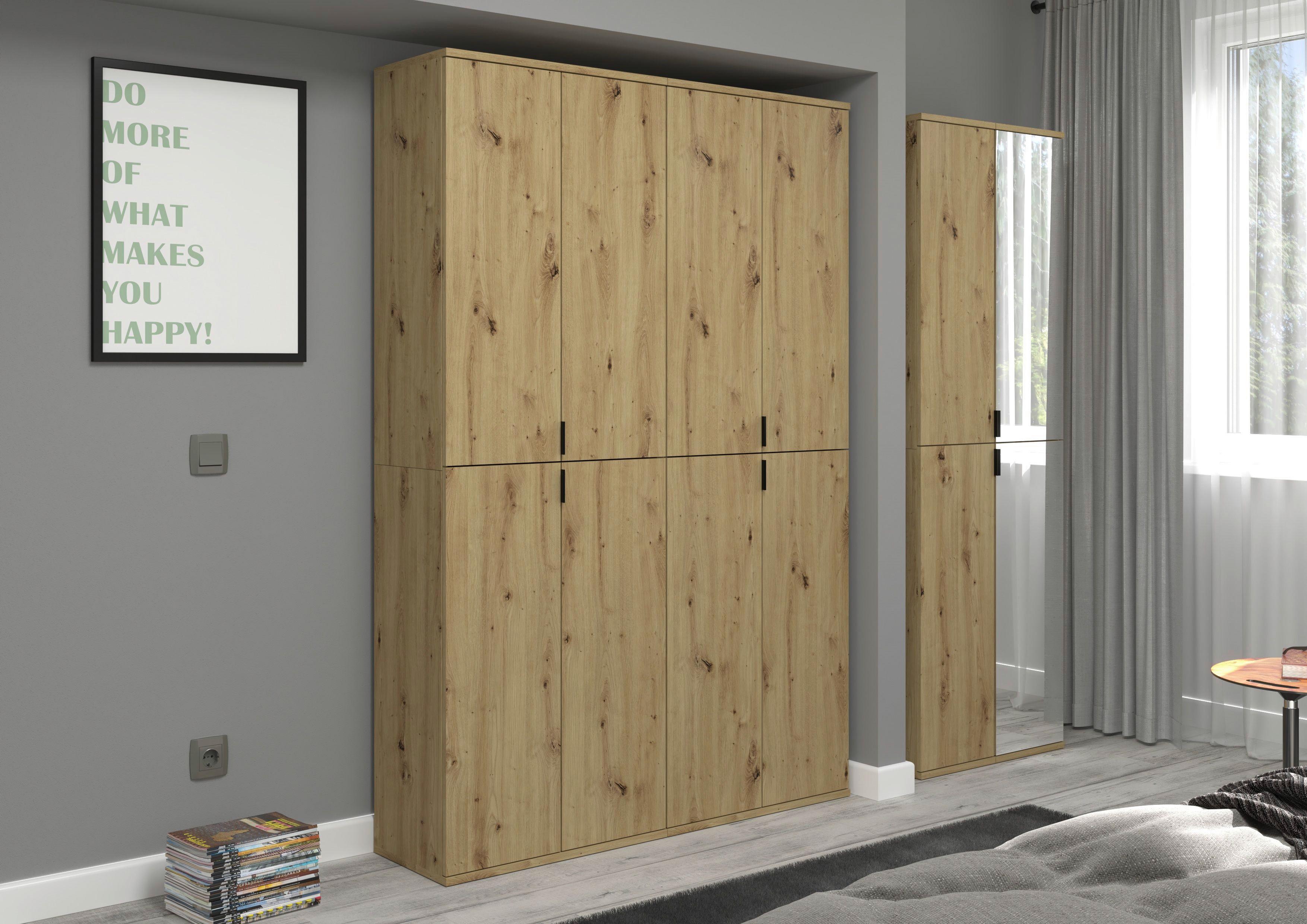 Garderobenschrank Projekt X Eiche/grau B: 60 Cm - Grau, KONVENTIONELL, Holzwerkstoff (60/193/34cm) - MID.YOU