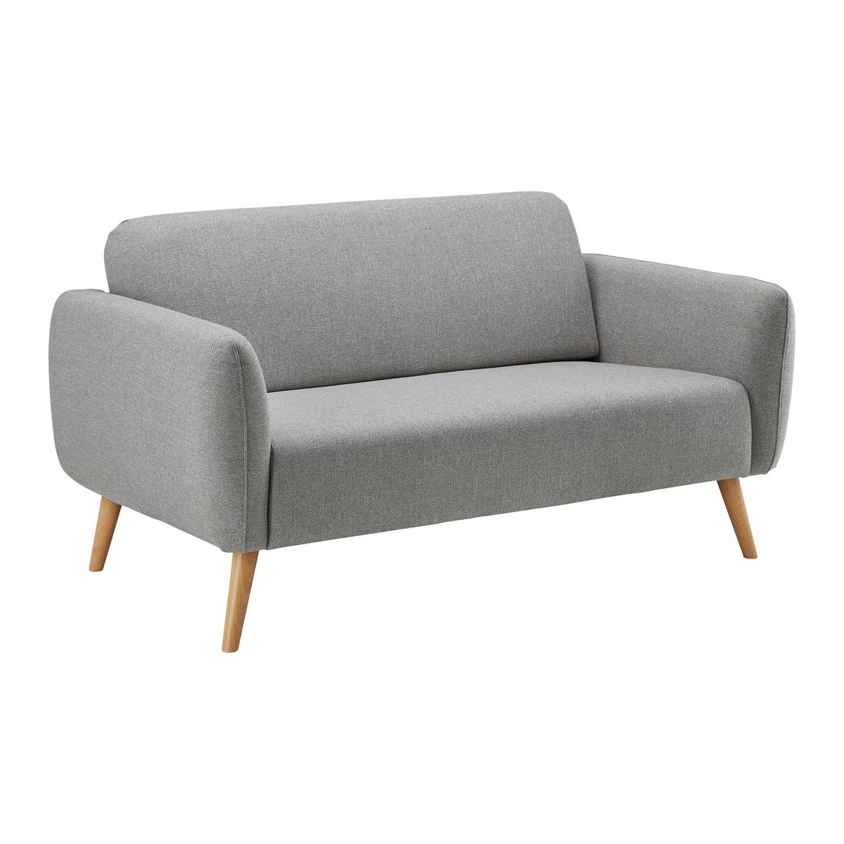 Pohovka PIA šedá - tmavě šedá/přírodní barvy, Moderní, dřevo/textil (146/76/75cm) - Bessagi Home