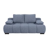 Boxspringová pohovka BOB, modrá ženilka - modrá/čierna, Konventionell, kompozitné drevo/textil (209/105cm) - Based