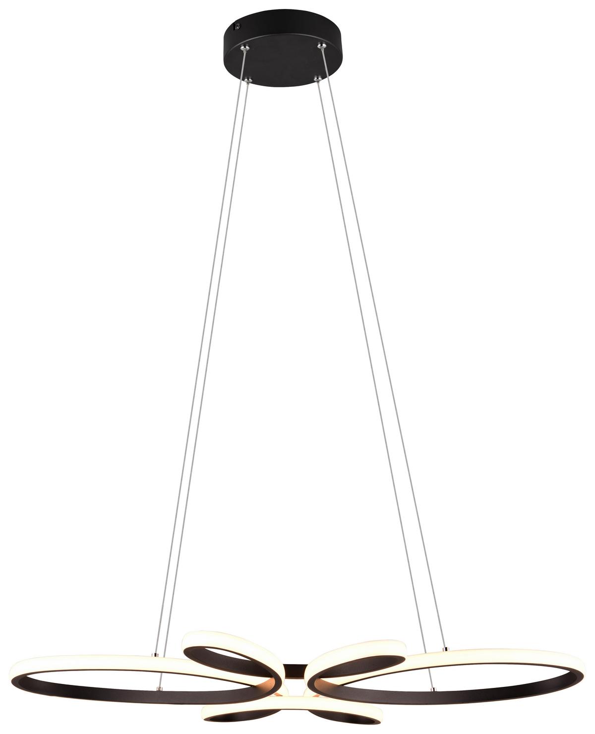 Led Függőlámpa Basti - fekete, Modern, műanyag/fém (83/45,5/150cm) - Luca Bessoni