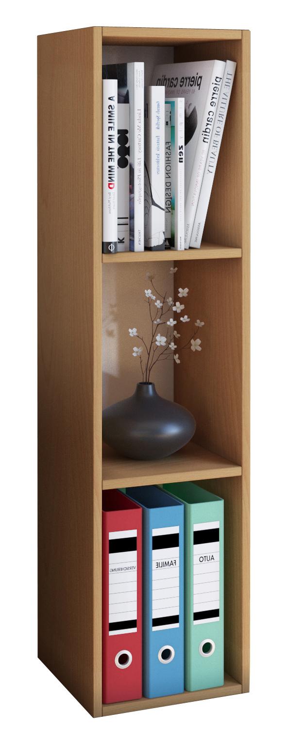 Regál na šanóny š: 34 cm, farby buka - farba buka/sivá, Basics, kompozitné drevo (34/107/29cm) - MID.YOU