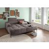 Ecksofa Intera Graubraun S: 200x188 cm - Graubraun/Schwarz, KONVENTIONELL, Textil (200/188cm) - Livetastic