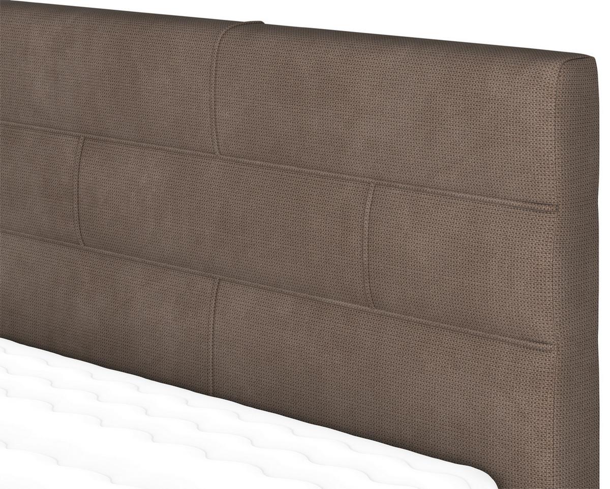 Polsterbett mit Bettkasten Jupiter 180x200 cm Taupe - Taupe/Eichefarben, MODERN, Holz/Holzwerkstoff (180/200cm) - MID.YOU