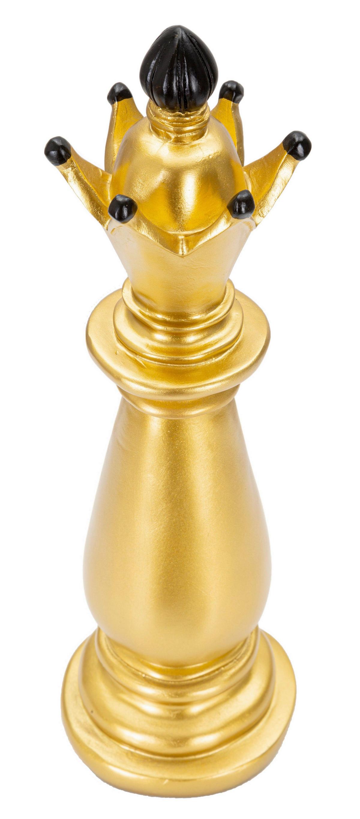 Skulptur Gold And Black Bishop B: 12,5 Cm - Goldfarben/Schwarz, Basics, Kunststoff (12.5/38.5/12.5cm)