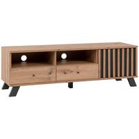 Lowboard Medan B: 138 cm Anthrazit/Eiche Dekor - Anthrazit/Eiche Artisan, LIFESTYLE, Holzwerkstoff (138/44/40cm) - MID.YOU