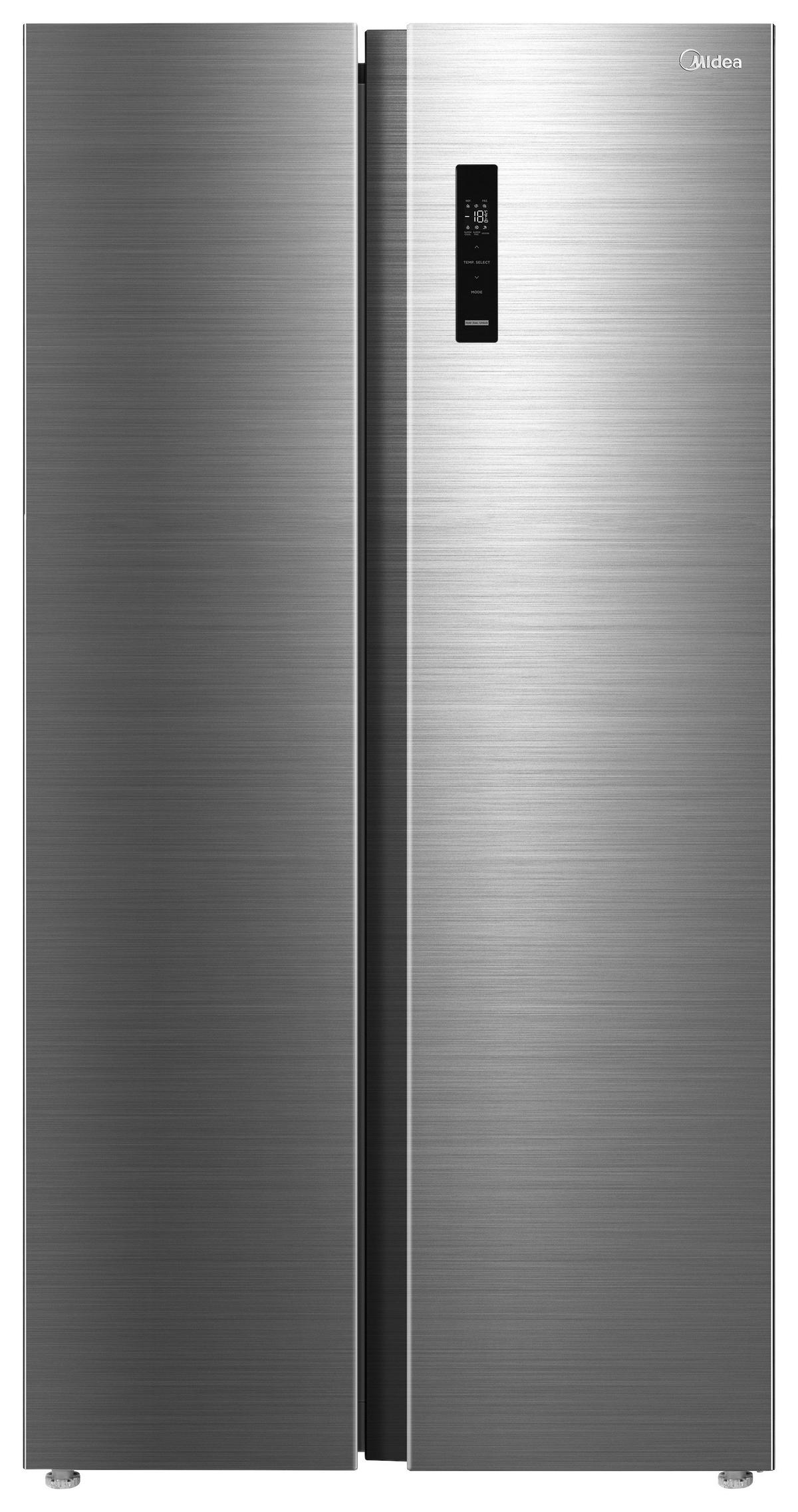Side-by-side Side-By-Side Mdrs710fgd46 - Edelstahlfarben/Weiß, Basics, Kunststoff/Metall (89.7/176.5/70.6cm) - Midea