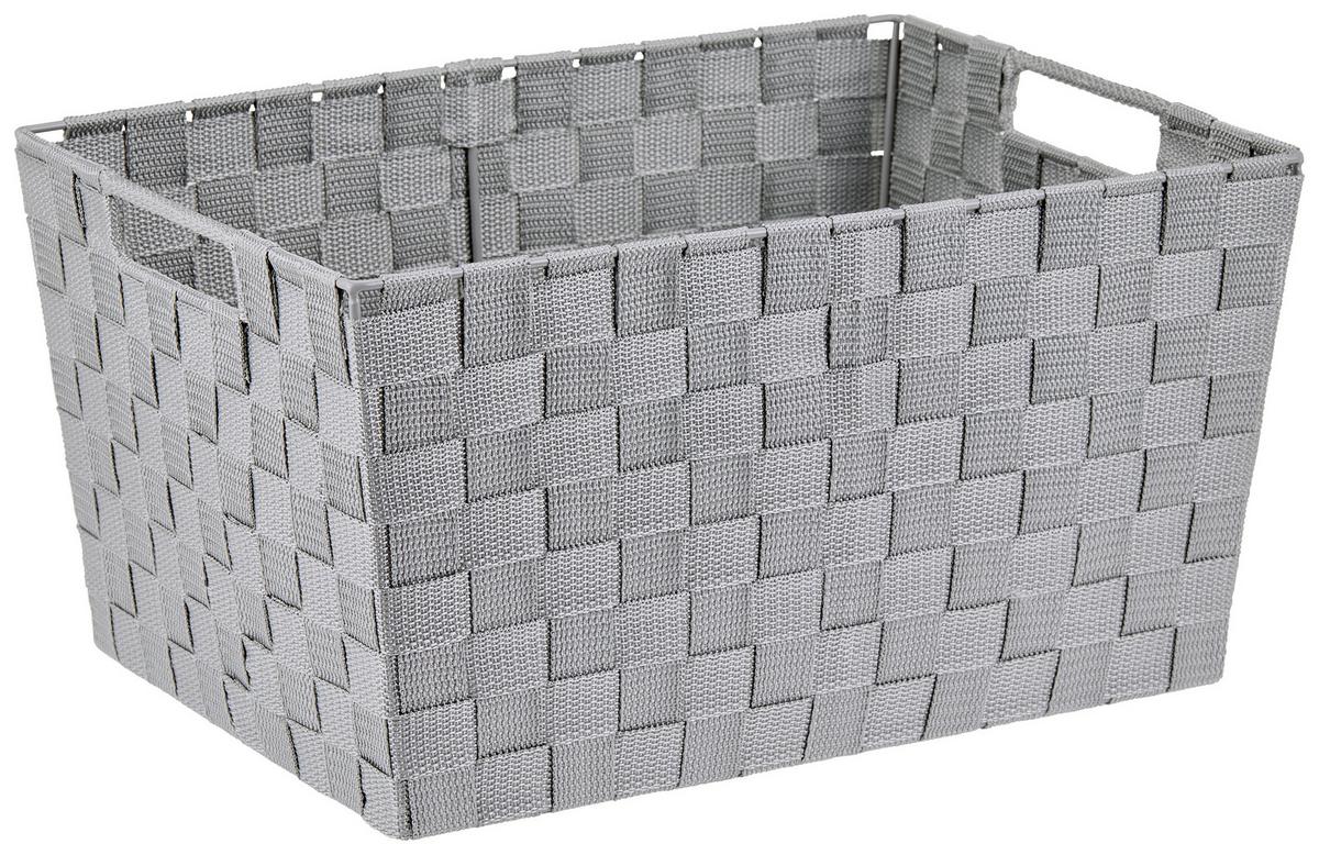 Aufbewahrungskorb Carolyn 41x29 cm Kunststoff Grau - Grau, Basics, Kunststoff (41/21/29cm) - Ondega
