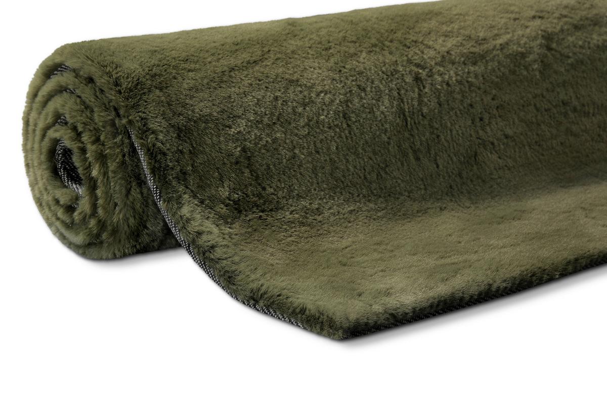 Hochflorteppich Alice Olivgrün 70x140 - Olivgrün, KONVENTIONELL, Textil (70/140cm) - Esprit