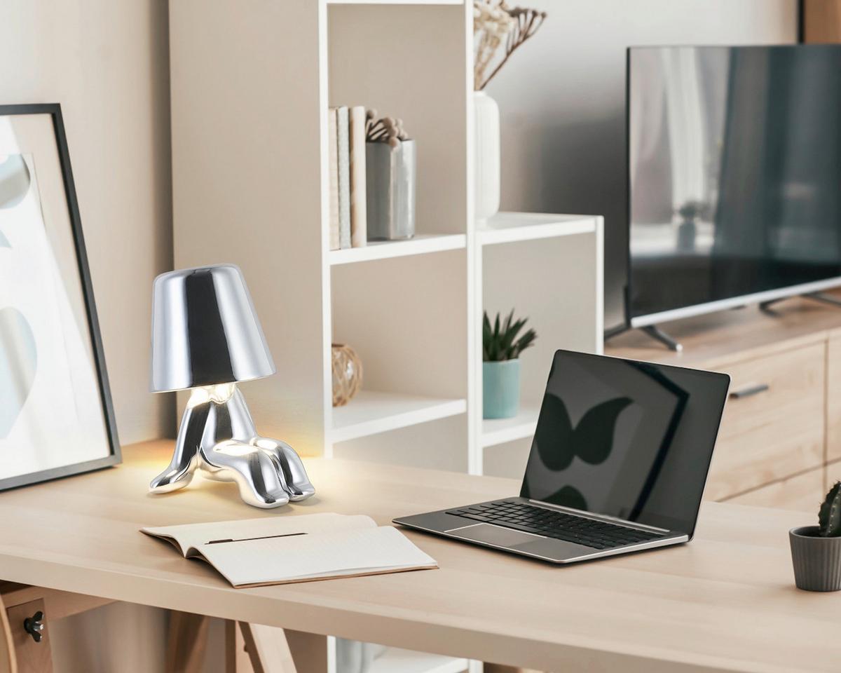 DEKORAČNÉ LED SVIETIDLO FESCH - chrómová, Modern, kov/plast (13/9,5/18cm) - Mömax