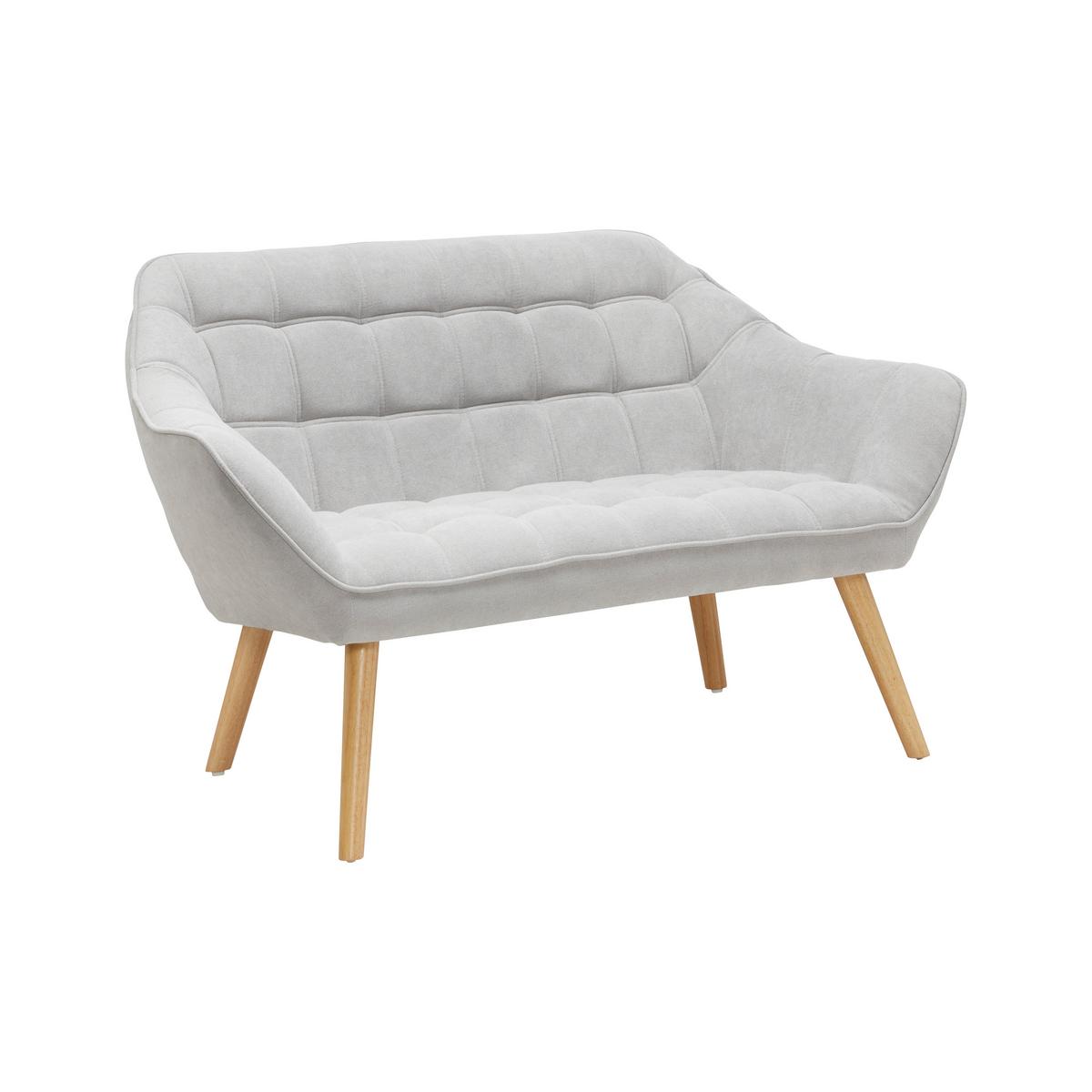 Dvojmiestna pohovka Monique, svetlosivá - svetlosivá, Modern, drevo/textil (127/76/74,5cm) - Bessagi Home