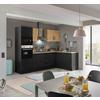 Eckküche Turin Schwarz/Eiche Dekor 270x165 cm - Schwarz/Eiche Artisan, Basics, Holzwerkstoff (270/165cm) - MID.YOU