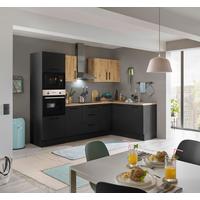 Eckküche Turin Schwarz/Eiche Dekor 270x165 cm - Schwarz/Eiche Artisan, Basics, Holzwerkstoff (270/165cm) - MID.YOU