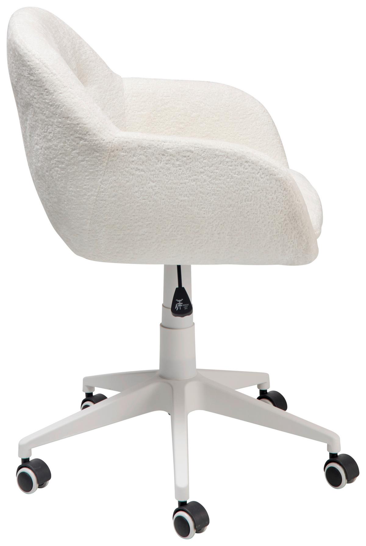 Drehstuhl Portland - Weiß, LIFESTYLE, Kunststoff/Textil (57/82-92/60cm) - MID.YOU