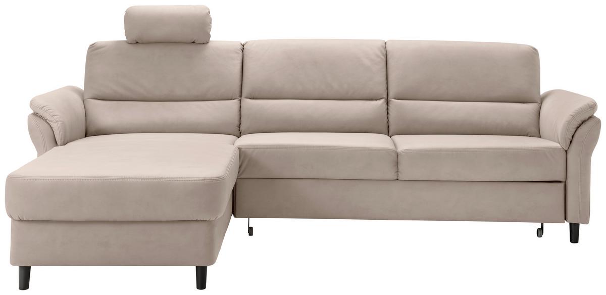 Ecksofa Cavoli, Beige S: 176x279 cm - Beige/Schwarz, MODERN, Textil (176/279cm) - Livetastic