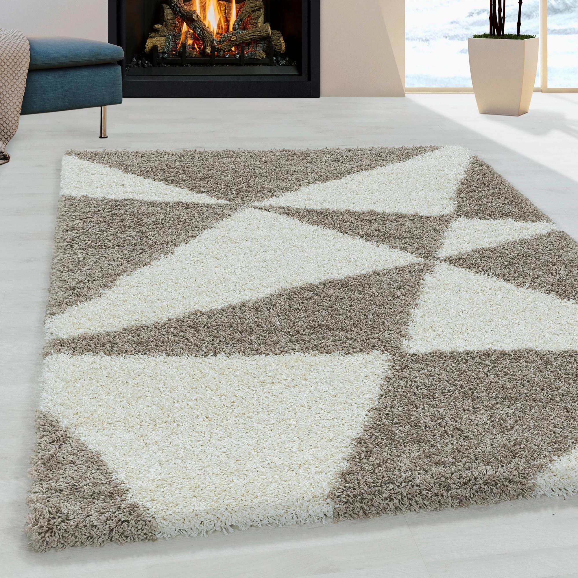 Hochflor Teppich Beige Naturfaser Tango 80x150 cm - Beige, Design, Textil (80/150cm)