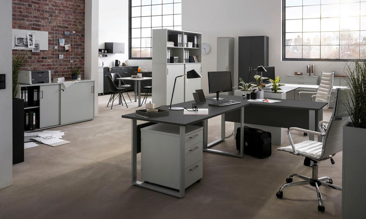 AKTENSCHRANK Serie 1500 Hellgrau - Hellgrau, KONVENTIONELL, Holzwerkstoff (160/84,2/41cm) - MID.YOU