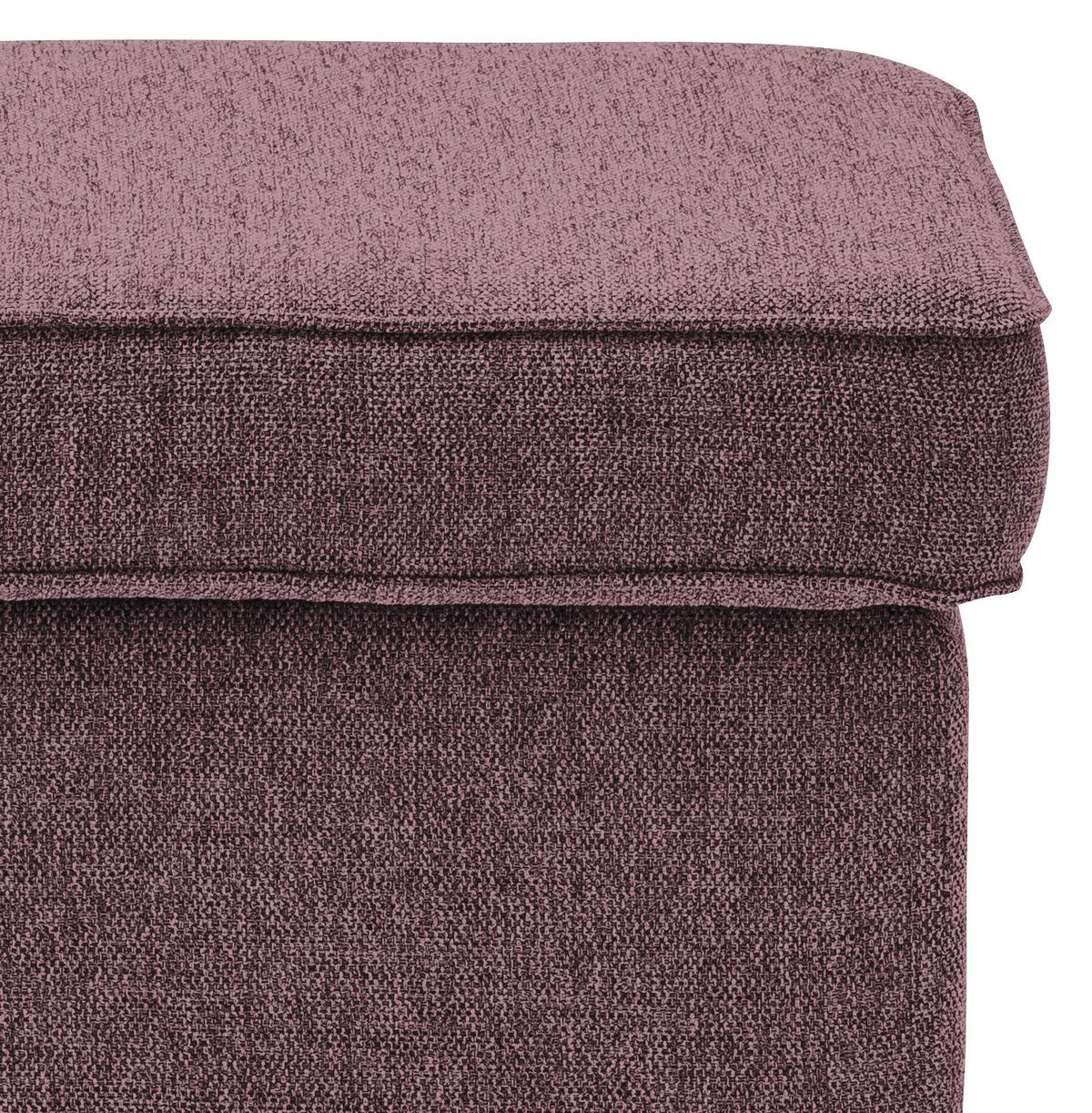 Hocker Oskar - Aubergine/Schwarz, Basics, Holzwerkstoff/Textil (63/43/42cm) - MID.YOU