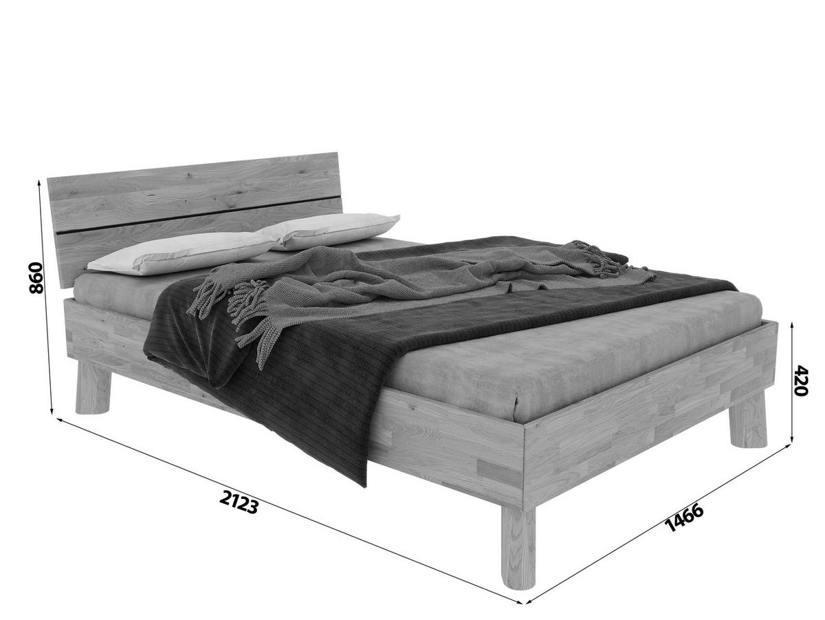 Bett Como Naturfarben 140x200cm - Naturfarben, MODERN, Holz (140/200cm) - MID.YOU