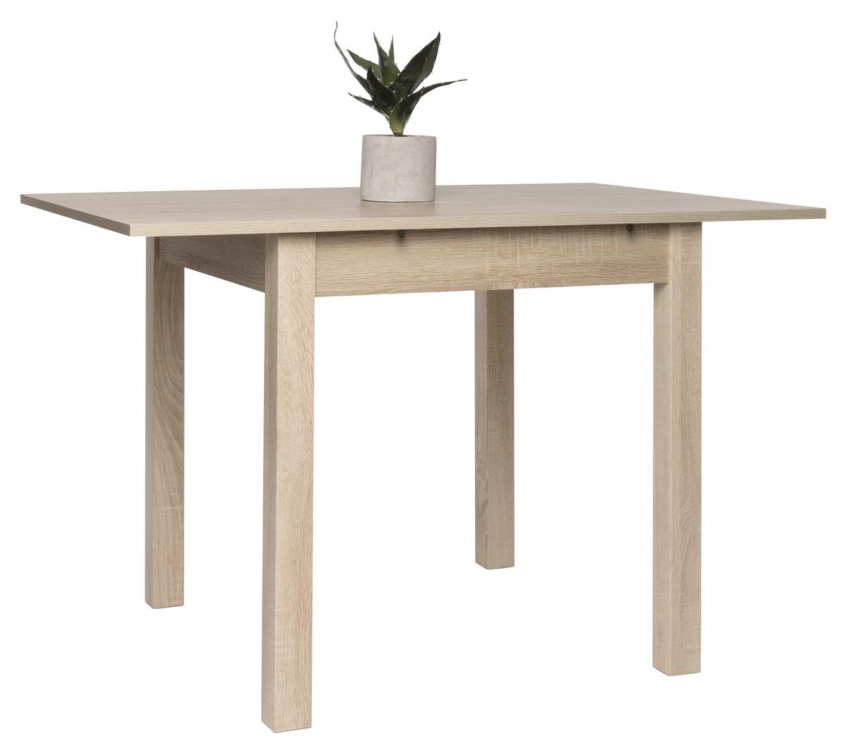 Esstisch ausziehbar Coburg 80-120x80 cm Eiche Dekor - Sonoma Eiche, Design, Holzwerkstoff (80/80/76,5cm) - MID.YOU
