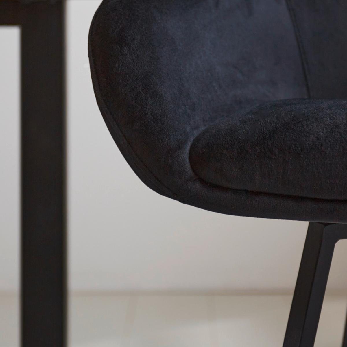 SADA BAROVÝCH ŽIDLÍ CASPER - černá, Moderní, kov/textil (55cm) - MID.YOU