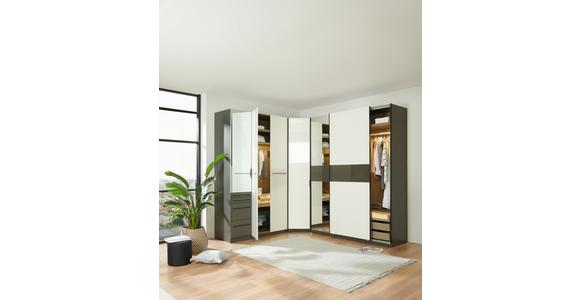 Eckschrank Mit Spiegel B: 225cm Ondega Anthrazit/Weiß - KONVENTIONELL (225/242,2/319cm) - Ondega