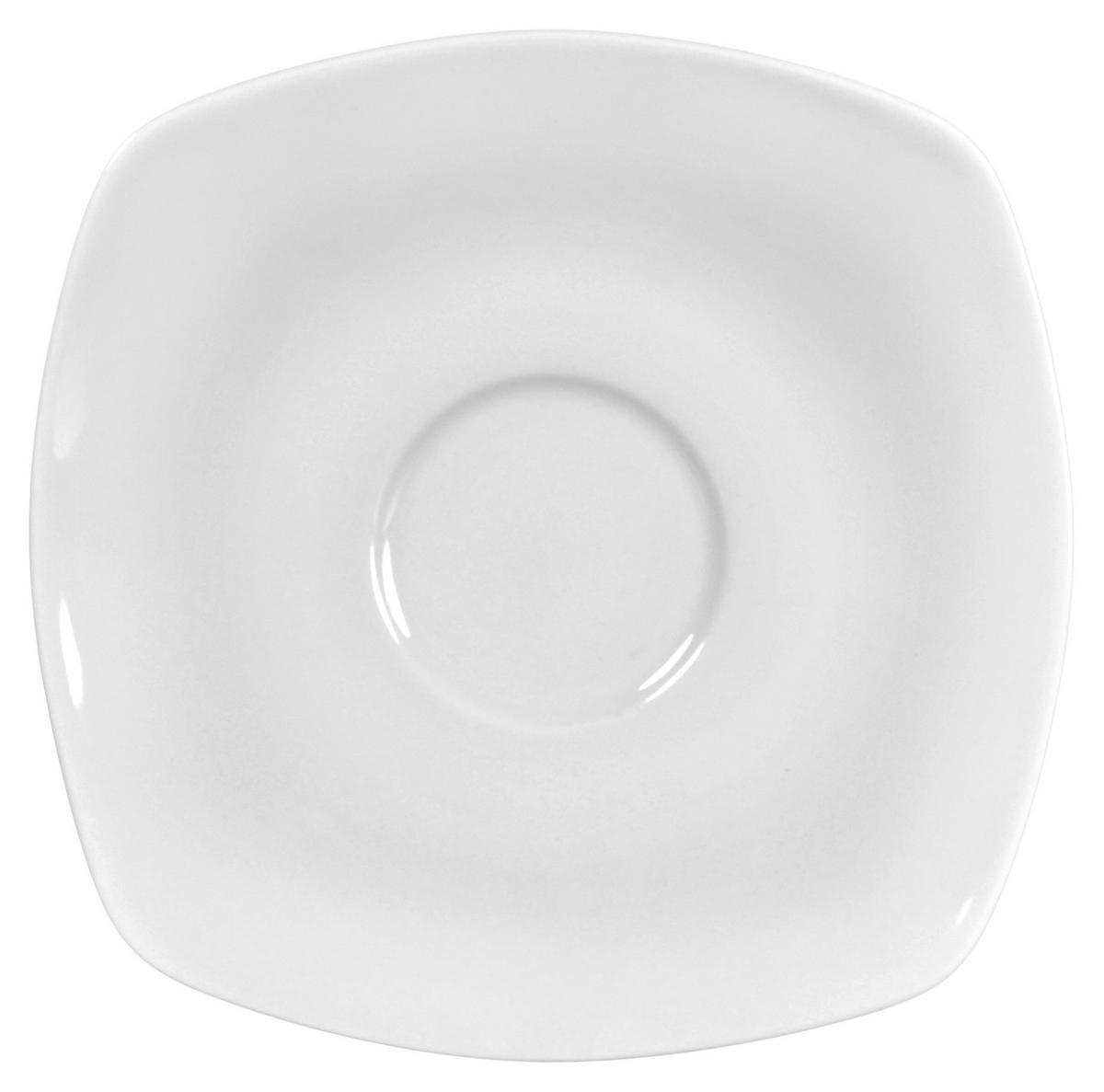 Untertasse Weiß Maya D: Ca. 14 Cm - Weiß, MODERN, Keramik (14/14cm) - Luca Bessoni