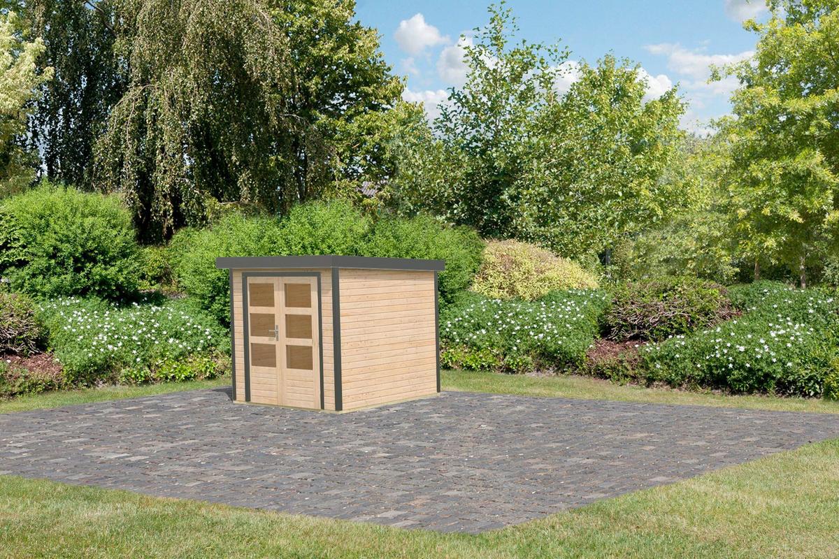 Gartenhaus Gaia 2 A 40035 Gaia 2 A - Fichtefarben/Anthrazit, Basics, Holz/Metall (209/208/213cm)