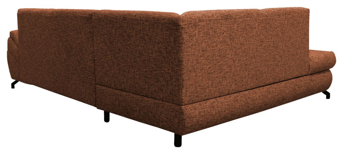 Ecksofa Imo Rostfarben 201x274 Cm - Rostfarben/Schwarz, Design, Textil (201/274cm) - MID.YOU
