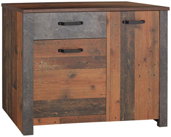 Moderne Kommode in Braun und Grau