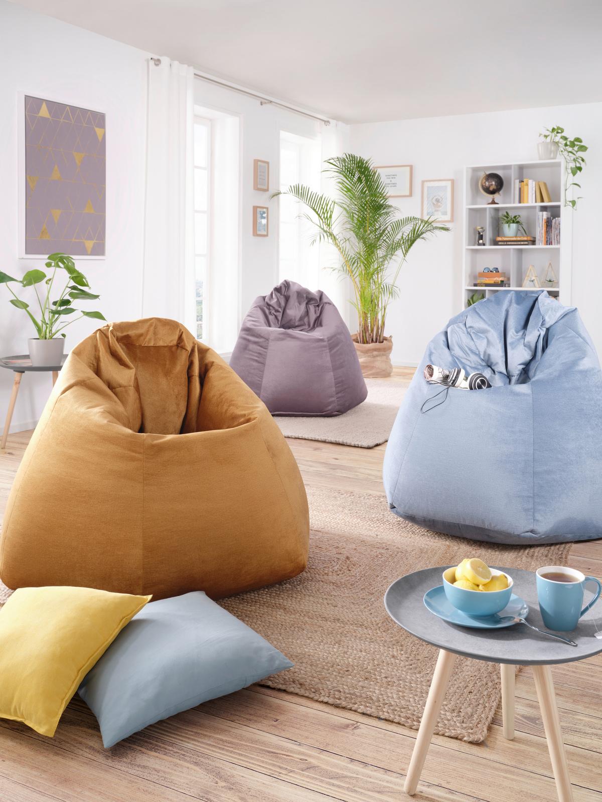 Sedací vak VERONA, modrá - modrá/tyrkysová, textil (90/105/90cm) - Modern Living
