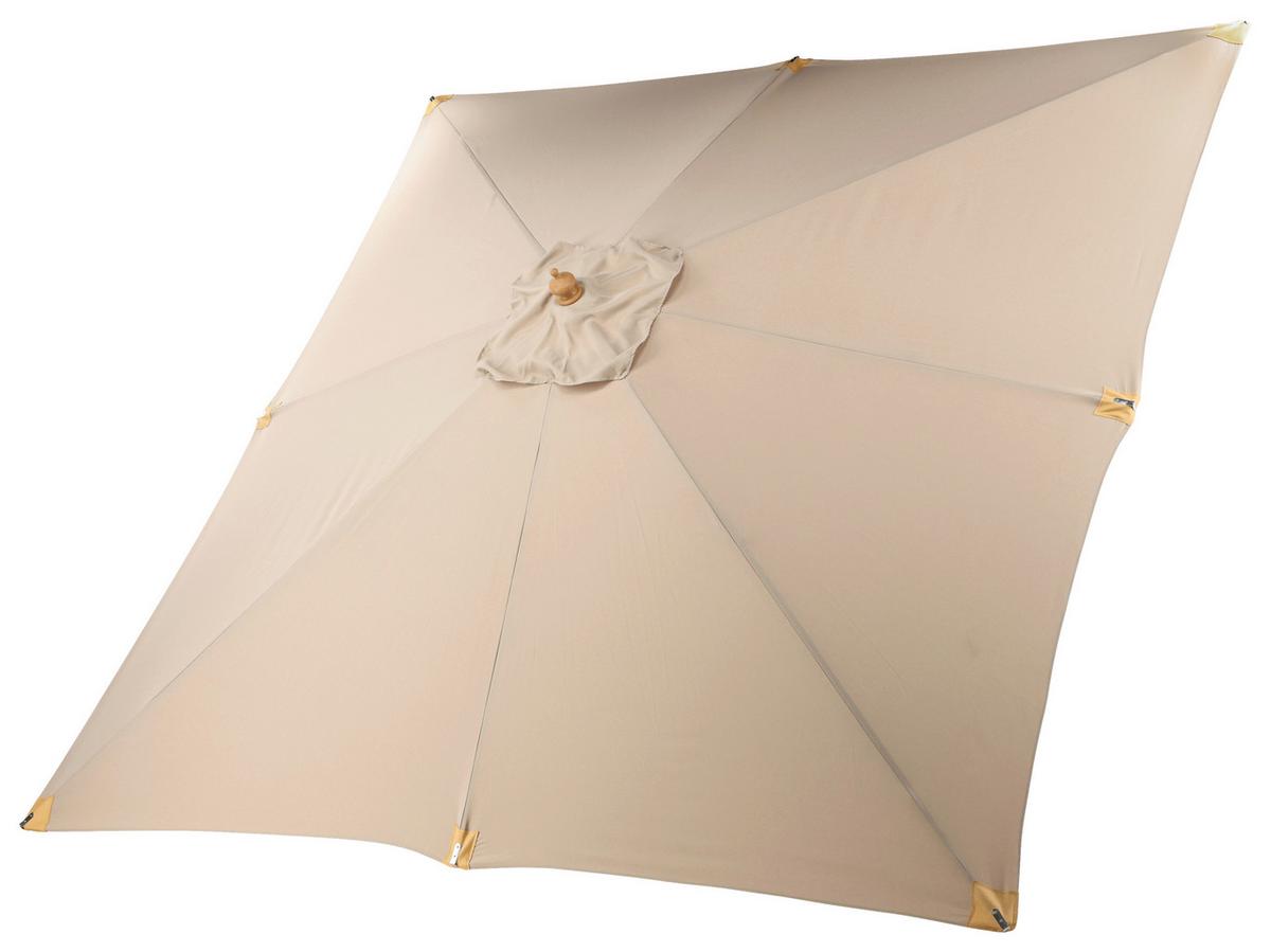 Sonnenschirm Naxos - Hellbraun, KONVENTIONELL (300/262/300cm) - Gardenson