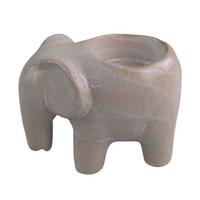 Teelichthalter Ellie - Small - Braun/Weiß, LIFESTYLE, Keramik (10,2/6,9/8cm) - Luca Bessoni