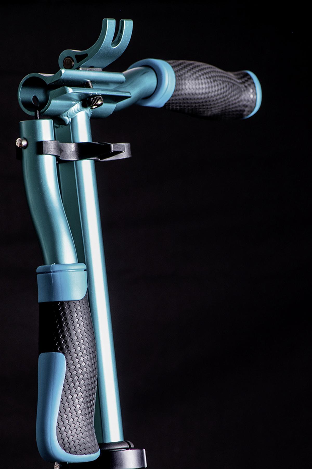 Scooter Six Degrees 514 Türkis Ø 230/215 Mm, Klappbar - Türkis/Schwarz, Basics, Metall (93,5/34,5/105,5cm)