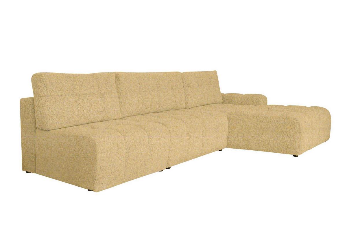 Ecksofa Lulu Gelb S: 338x184cm - Gelb/Schwarz, Design, Textil (338/184cm) - MID.YOU