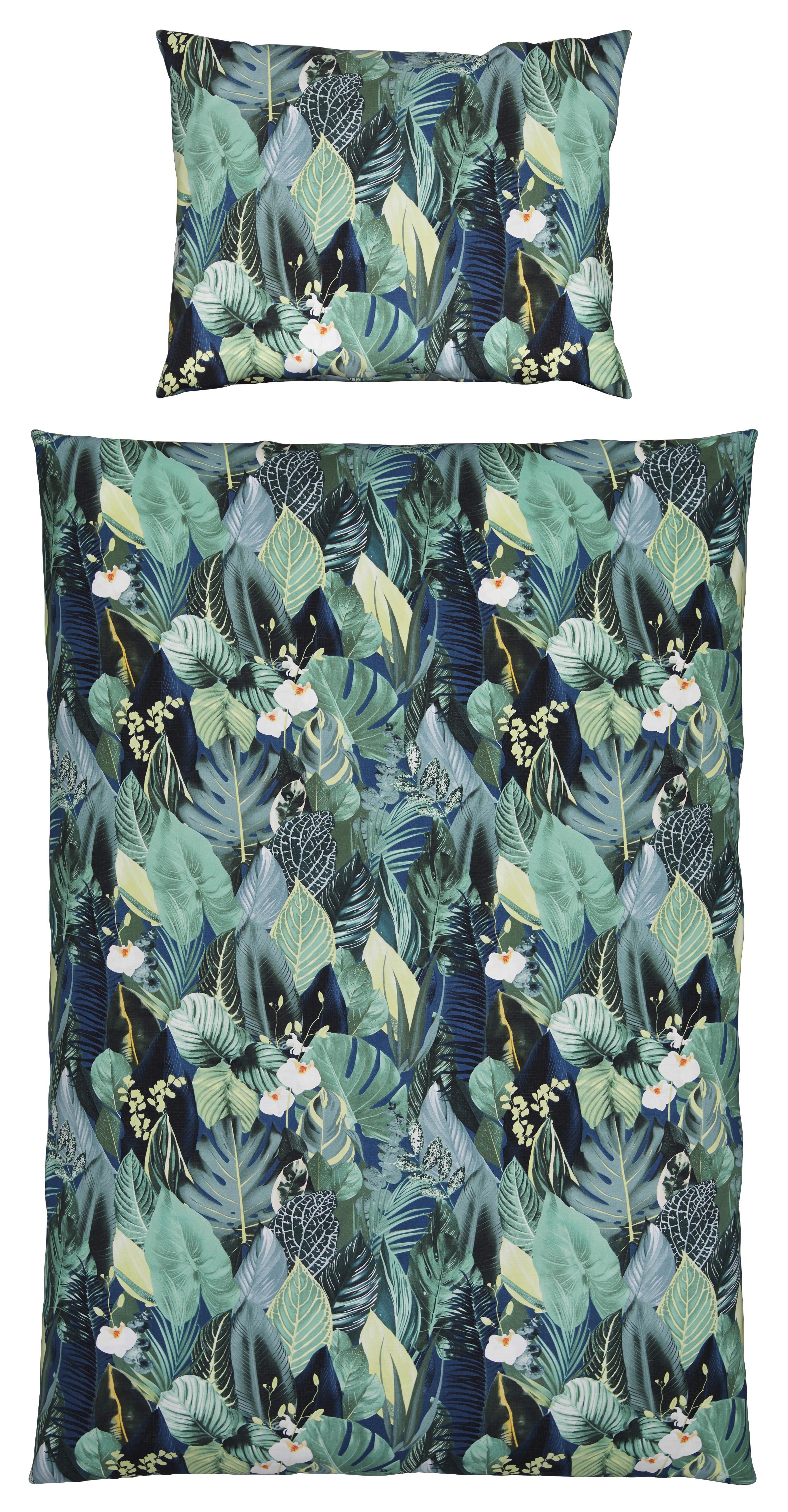 Bettwäsche Jungle - Waldgrün/Salbeigrün, ROMANTIK / LANDHAUS, Textil (140/200null) - James Wood