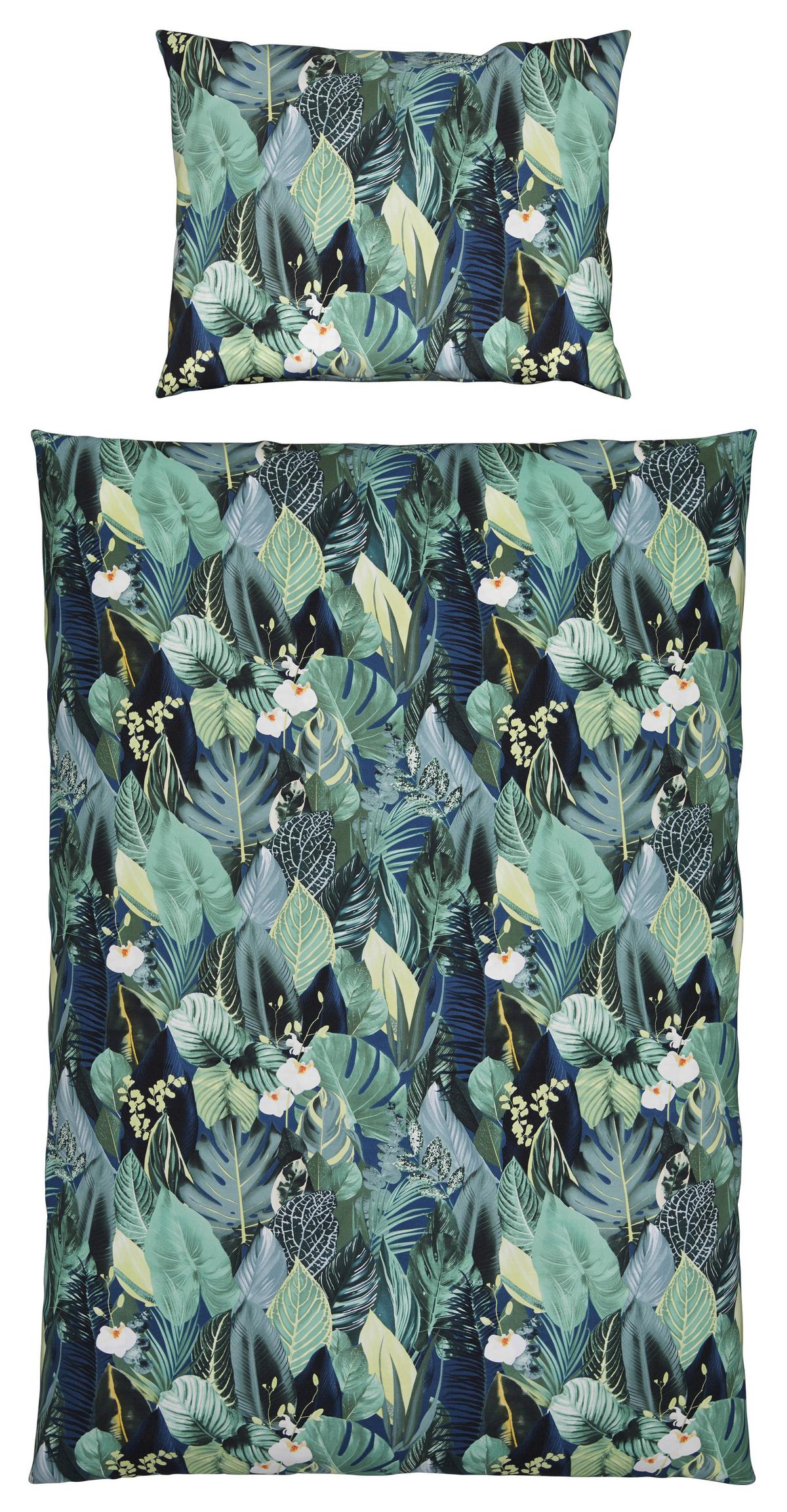 Bettwäsche Jungle - Waldgrün/Salbeigrün, ROMANTIK / LANDHAUS, Textil (140/200null) - James Wood