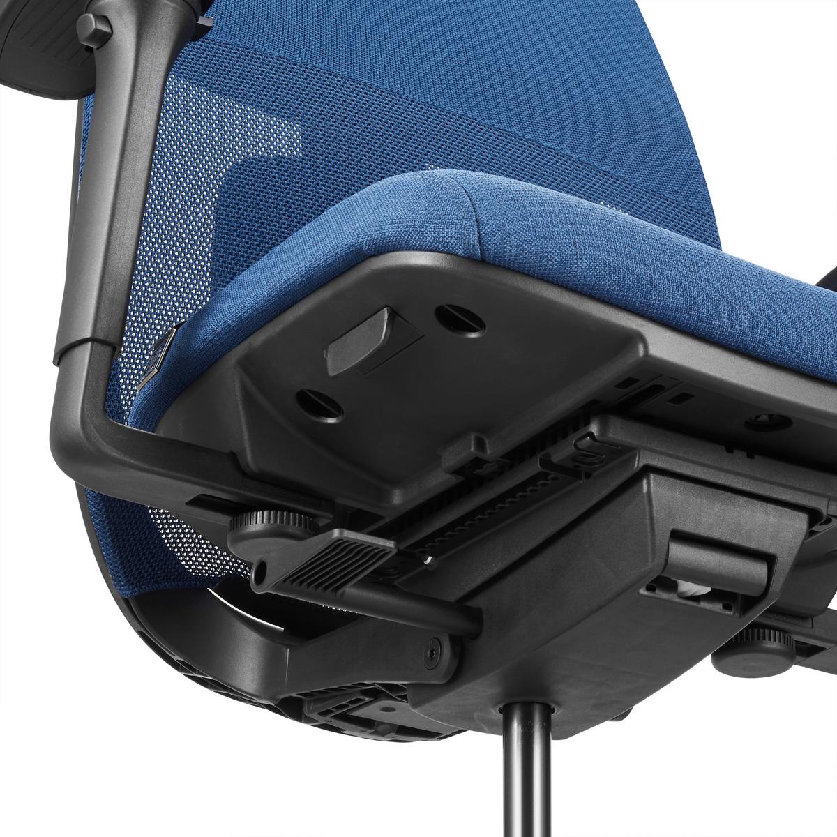 DREHSTUHL Skandis Pro Blau B: 71cm - Blau/Schwarz, MODERN, Kunststoff/Textil (71/131/66cm) - MID.YOU