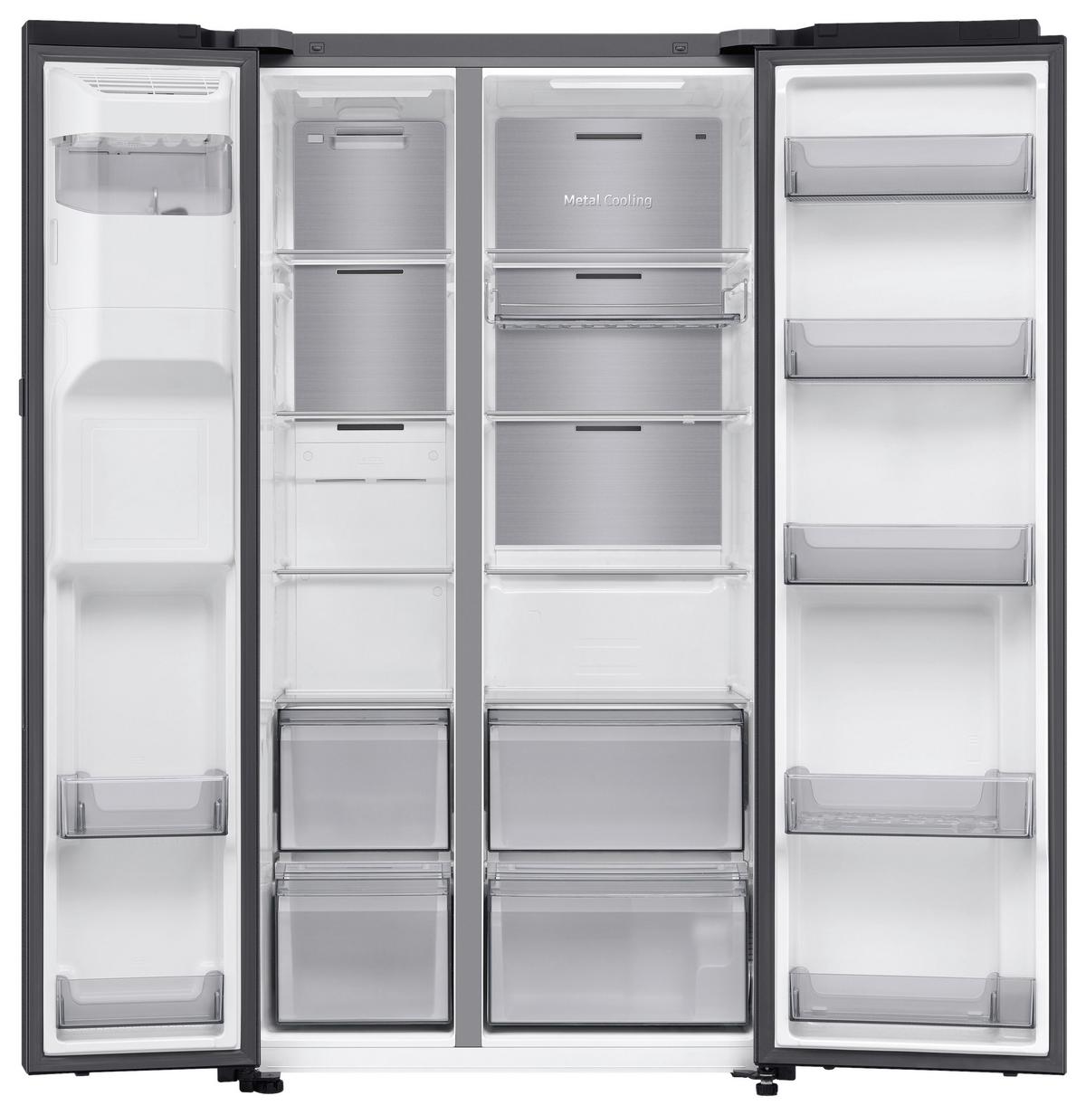 Side-by-side Rs90f64edfef Eekl: D, Nutzinhalt Ca. 401 L - Schwarz, Basics, Glas/Kunststoff (91,2/178,4/72,6cm) - Samsung