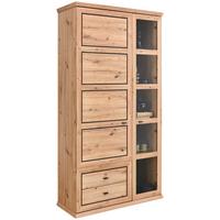 VITRÍNA HARVEY - farba duba/antracitová, Konventionell, kov/kompozitné drevo (110/209/43cm)