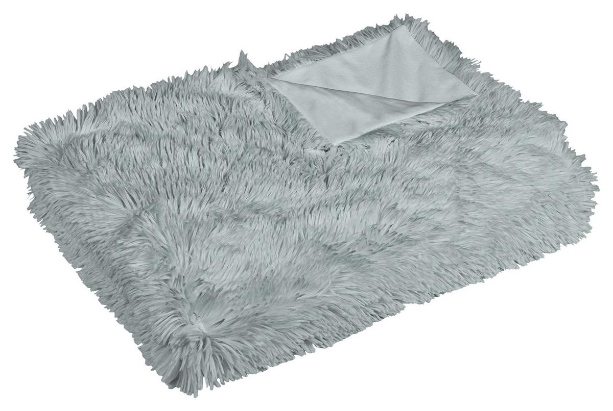Kuscheldecke Carina Silberfarben 150x200 cm - Silberfarben, MODERN, Textil (150/200cm) - Luca Bessoni