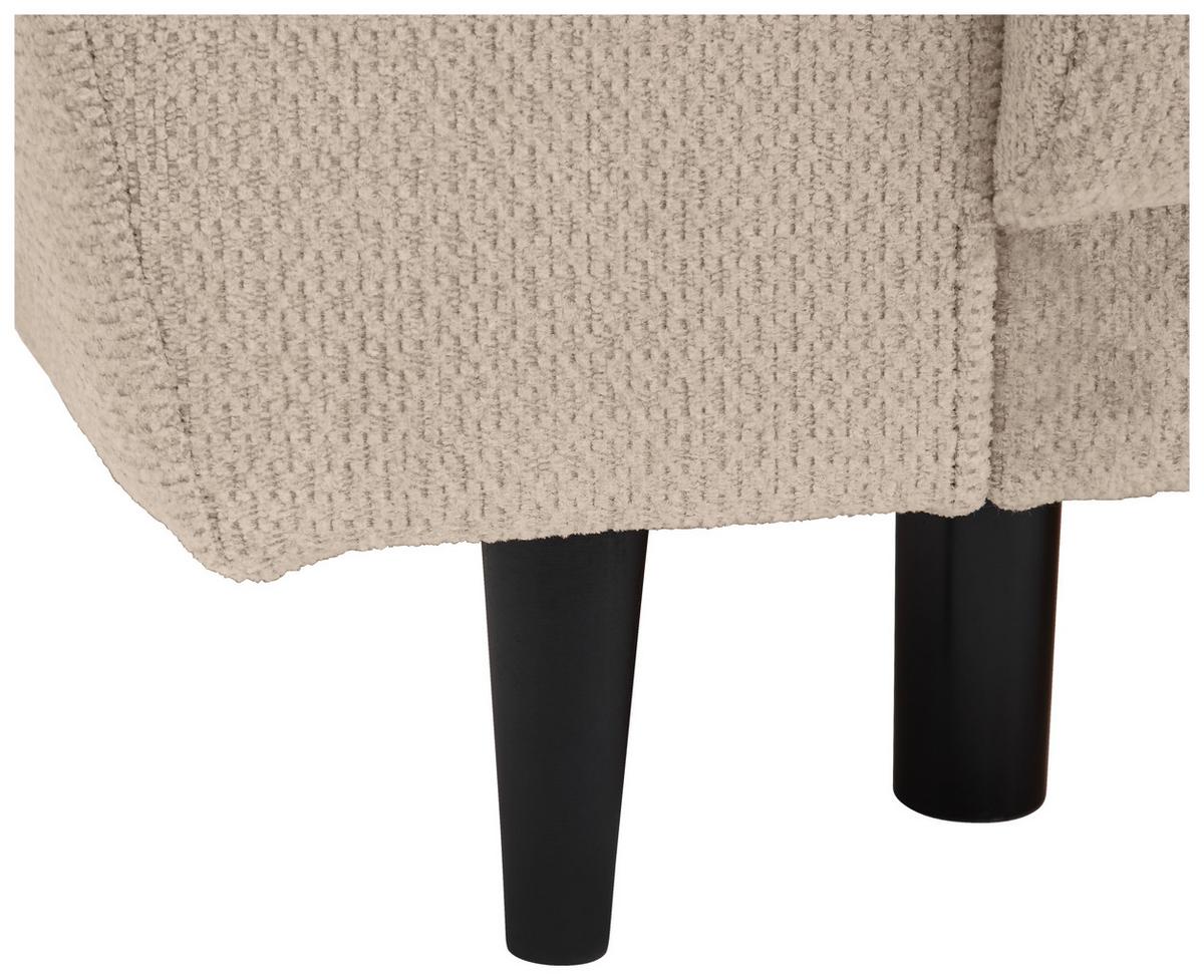 Schlafsofa Siena - Beige/Schwarz, KONVENTIONELL, Textil (245/85/92cm) - Livetastic