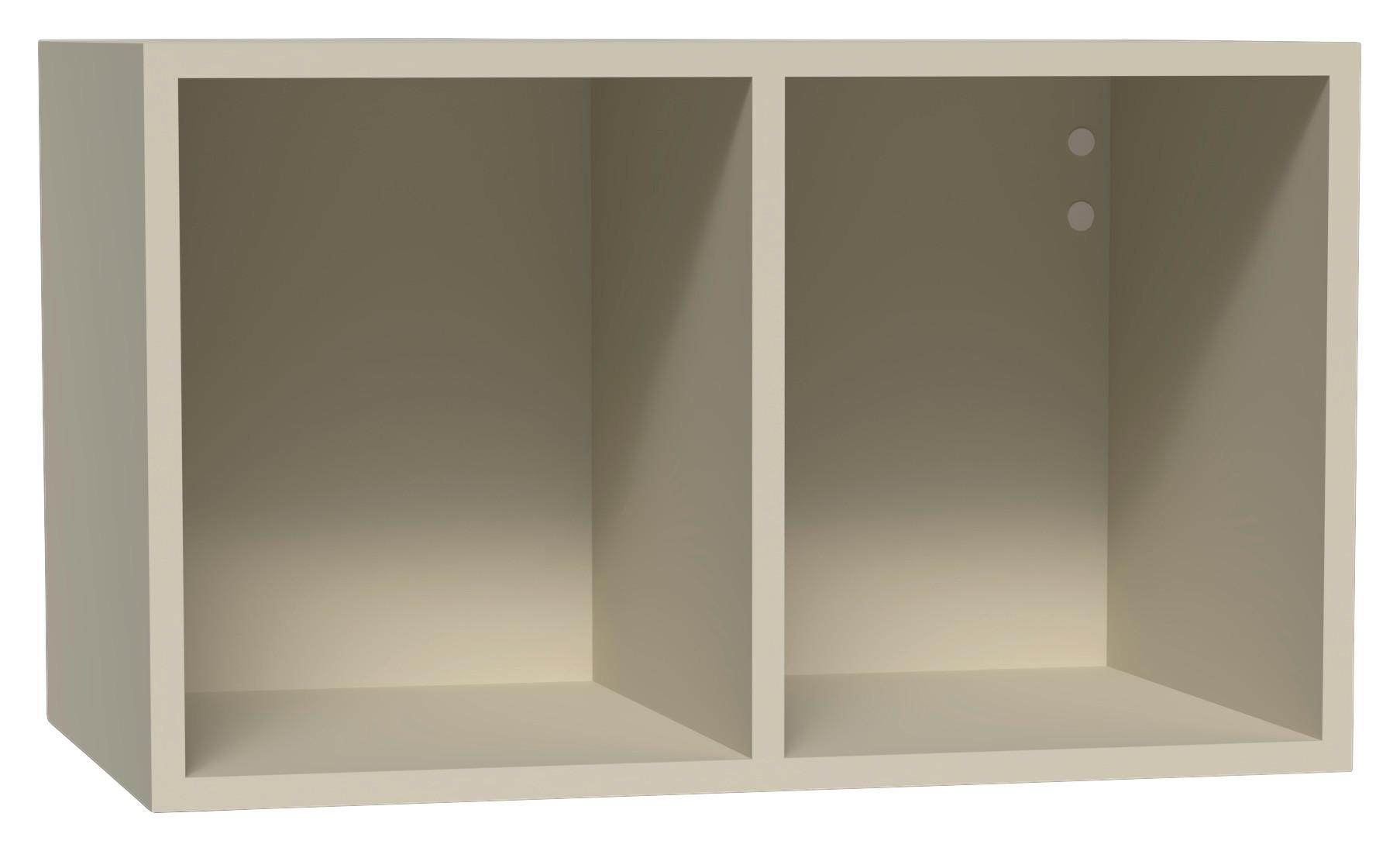 Wandregal Las Vegas Weiß B: 60 cm - Sandfarben, MODERN, Holzwerkstoff (60/36/37cm) - Vertico